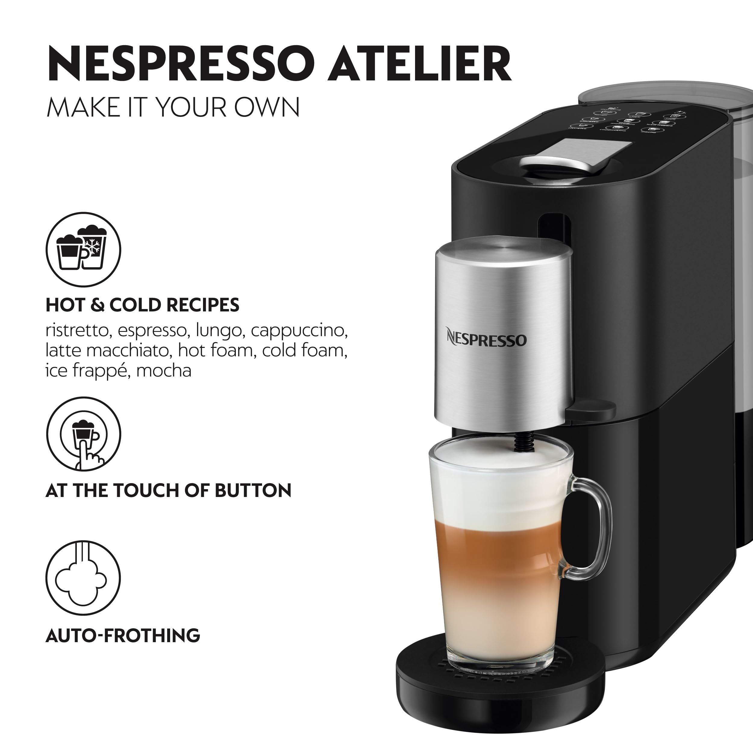 Nespresso アトリエ　S85 Nespresso Atelier S85 Espresso Capsule Coffee Machine, Automatic