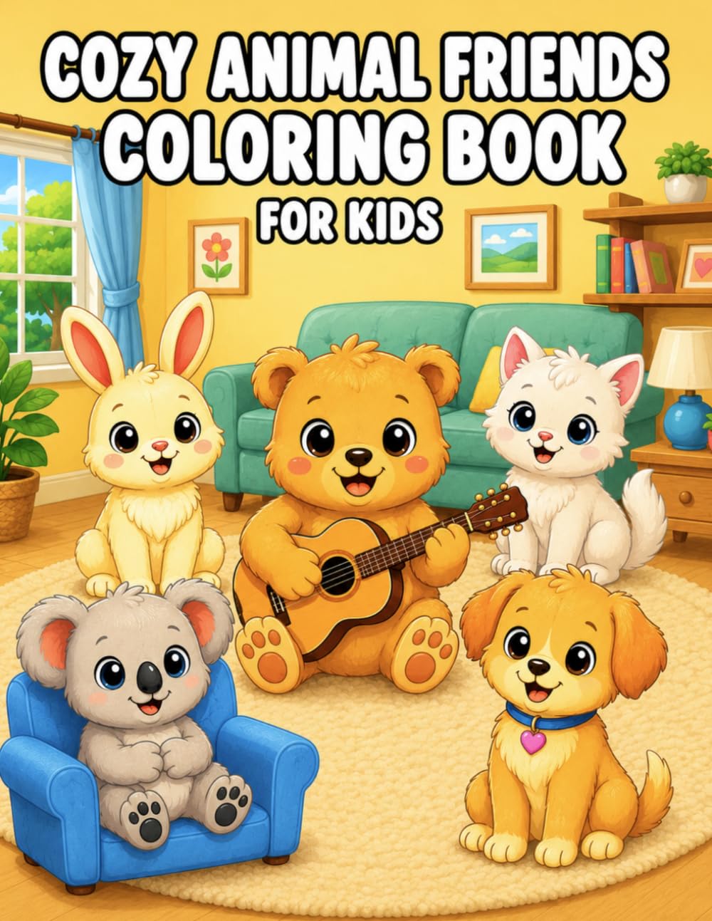 Cozy Animal Friends Coloring Book for Kids: Adorable Animal Adventures Featuring Bunnies, Bears, Puppies, Koalas, Kittens, and Heartwarming Coloring Fun (Cozy Coloring Books for Kids)