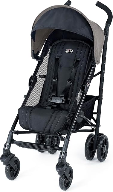 Chicco Liteway Poussette, Pliage compact en aluminium léger Parapluie de cadre pour bébé, pour l'utilisation avec les bébés et les jeunes enfants jusqu'à 40 Dune/Taupe Gris