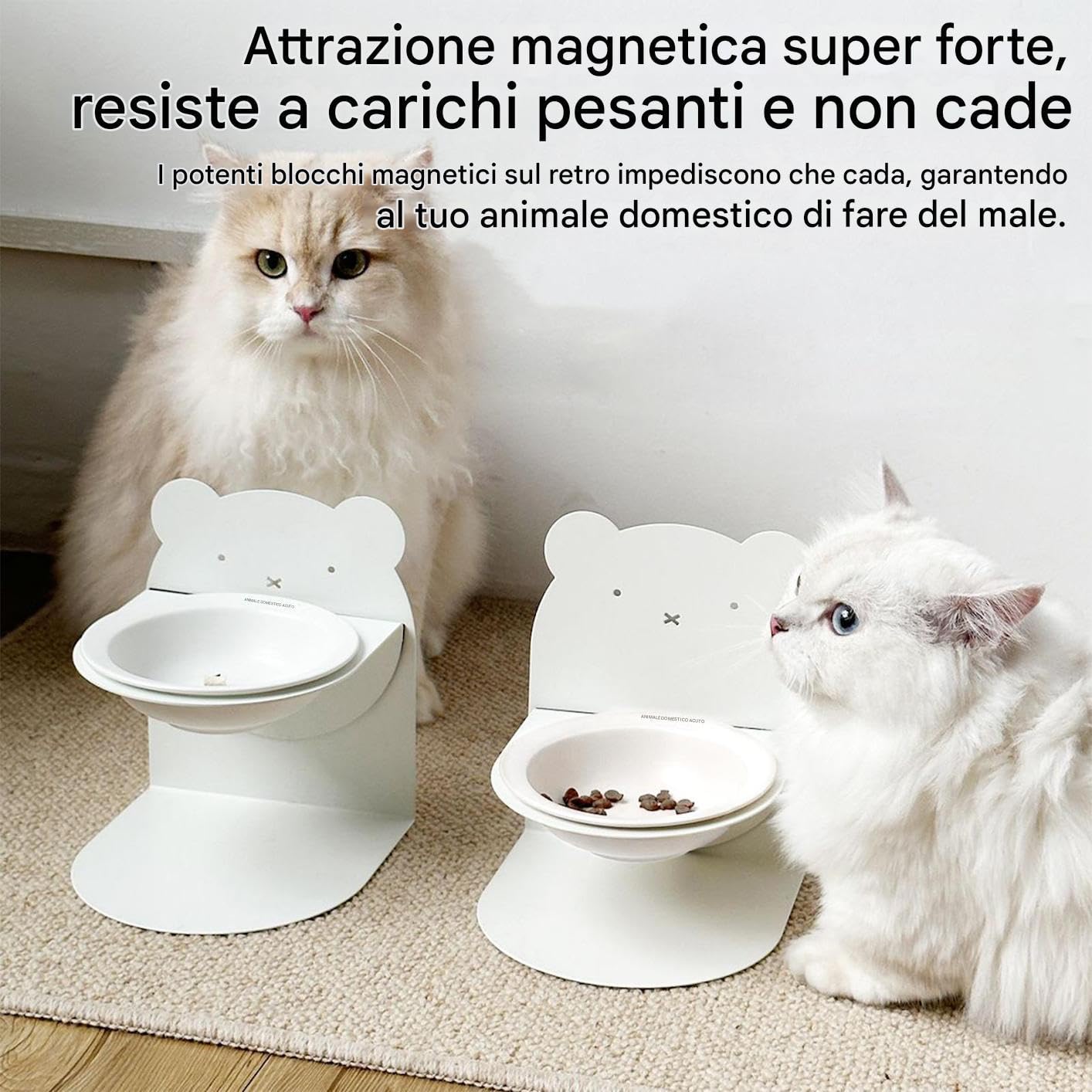 Katzennapf Auslaufsichere, abgewinkelte Keramikschale für kleine bis große | Katzenfutternapf für langsames Fressen Schräge, auslaufsichere Keramikschale für Kätzchen und Welpen – für drinn