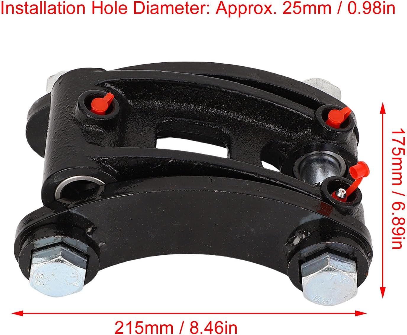 AUNMAS Mini Excavator Quick Coupler, Hitch Attachment for 0.8-2 Ton Small Excavators, with 25mm Hole Diameter and Manganese Steel Construction