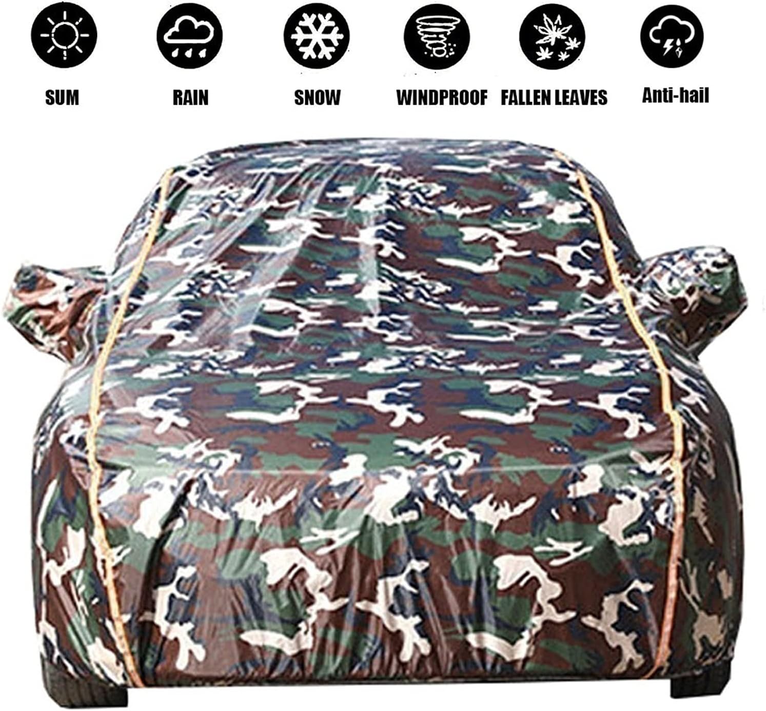 車カバー ボディカバー 車のカバーカーカバー Fiat Bravo Barchettaと互換性のある車のカバー 通気性頑丈な雨雪塵の太陽 Barchetta Size 激安価格と即納で通信販売 Color 紫外線すべての天気防水保護全カバー Camouflage