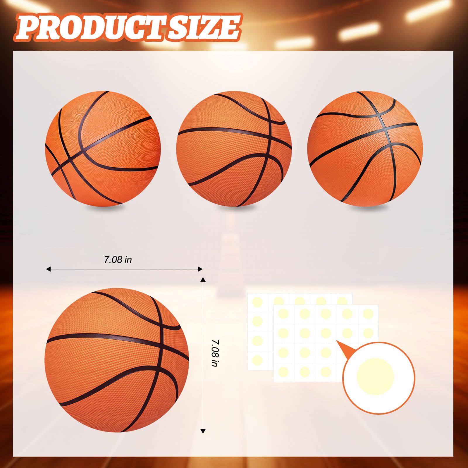 Sereliy 18 Pcs Paper Basketball Cutouts, Double Printed Basketball Theme Party Cutouts Classroom Bulletin Board Decorations Sports Party Supplies