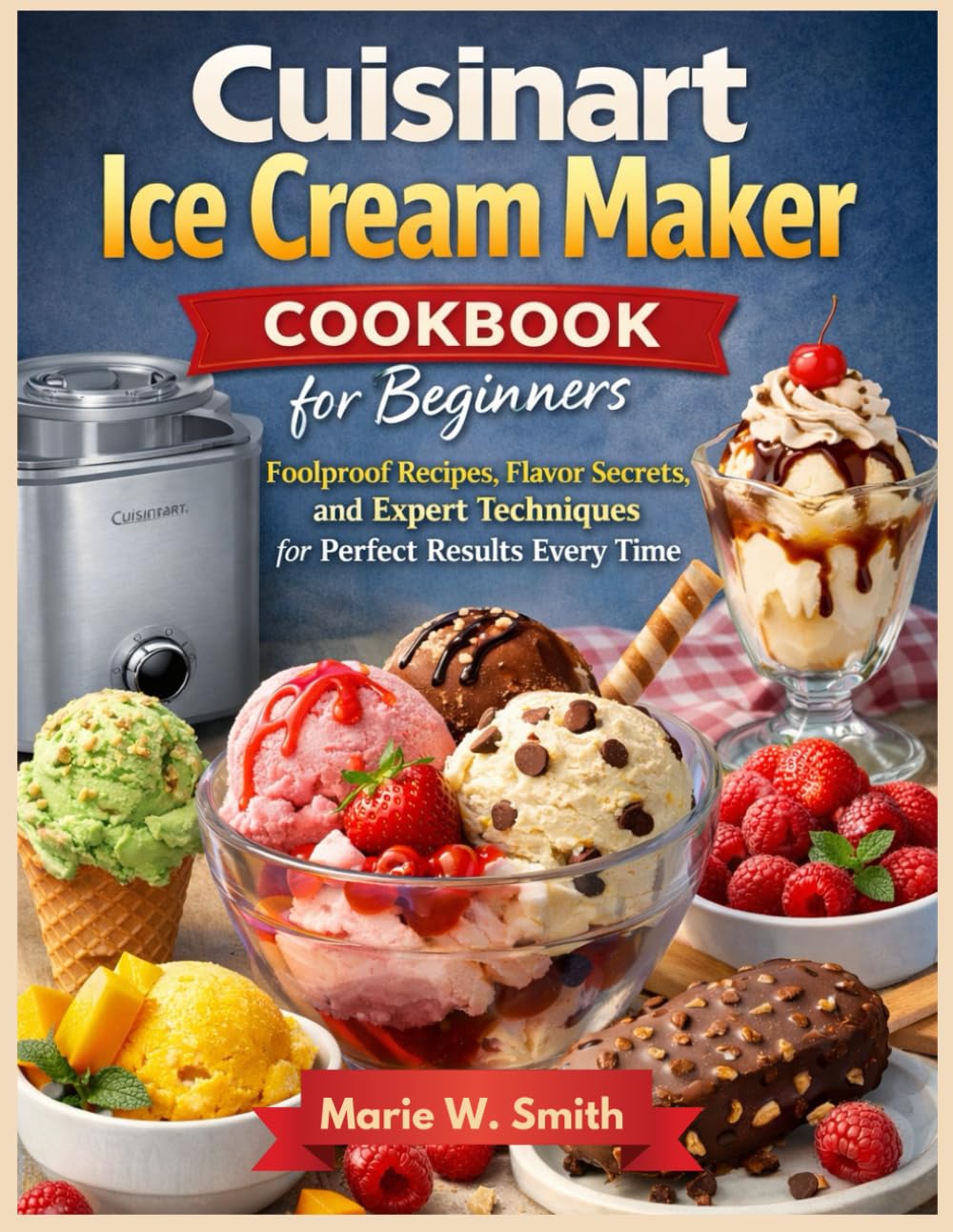 Cuisinart Ice Cream Maker Cookbook for Beginners: Foolproof Recipes, Flavor Secrets, and Expert Techniques for Perfect Results Every Time