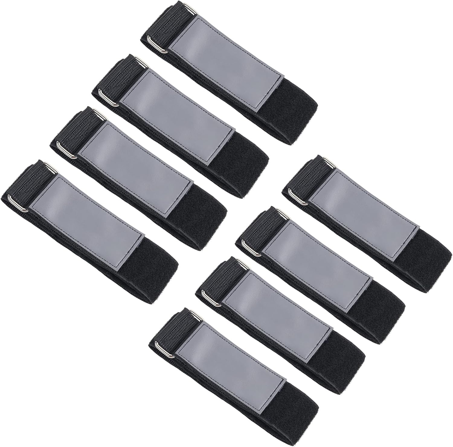 Ladder Straps, Reusable Ladder Rack Straps,Super Reinforced Hook and Loop Ladder Tie Down Straps for Roof Rack Versatile Cargo Straps (Black 8 Packs)