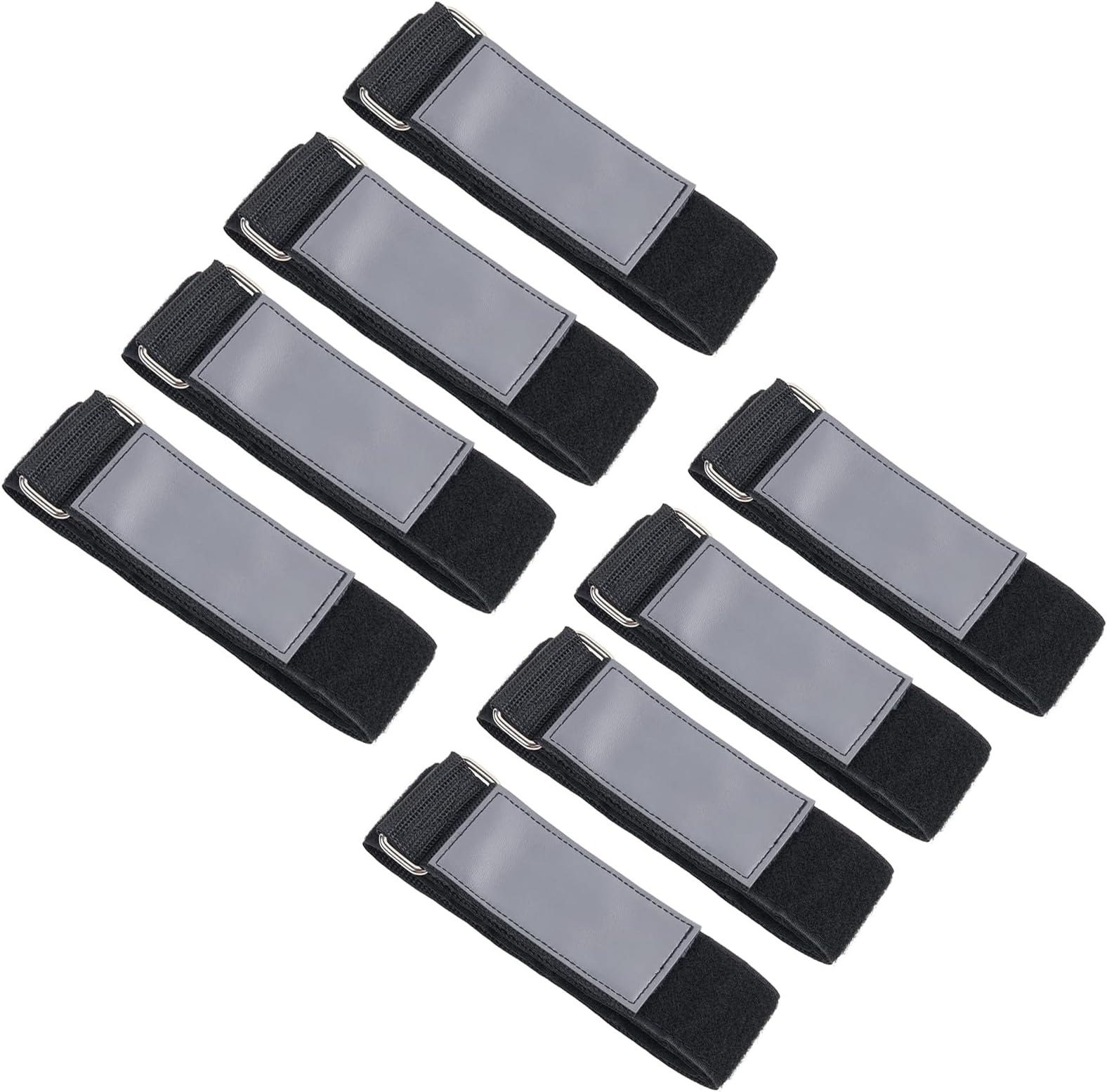 Ladder Straps, Reusable Ladder Rack Straps,Super Reinforced Hook and Loop Ladder Tie Down Straps for Roof Rack Versatile Cargo Straps (Black 8 Packs)
