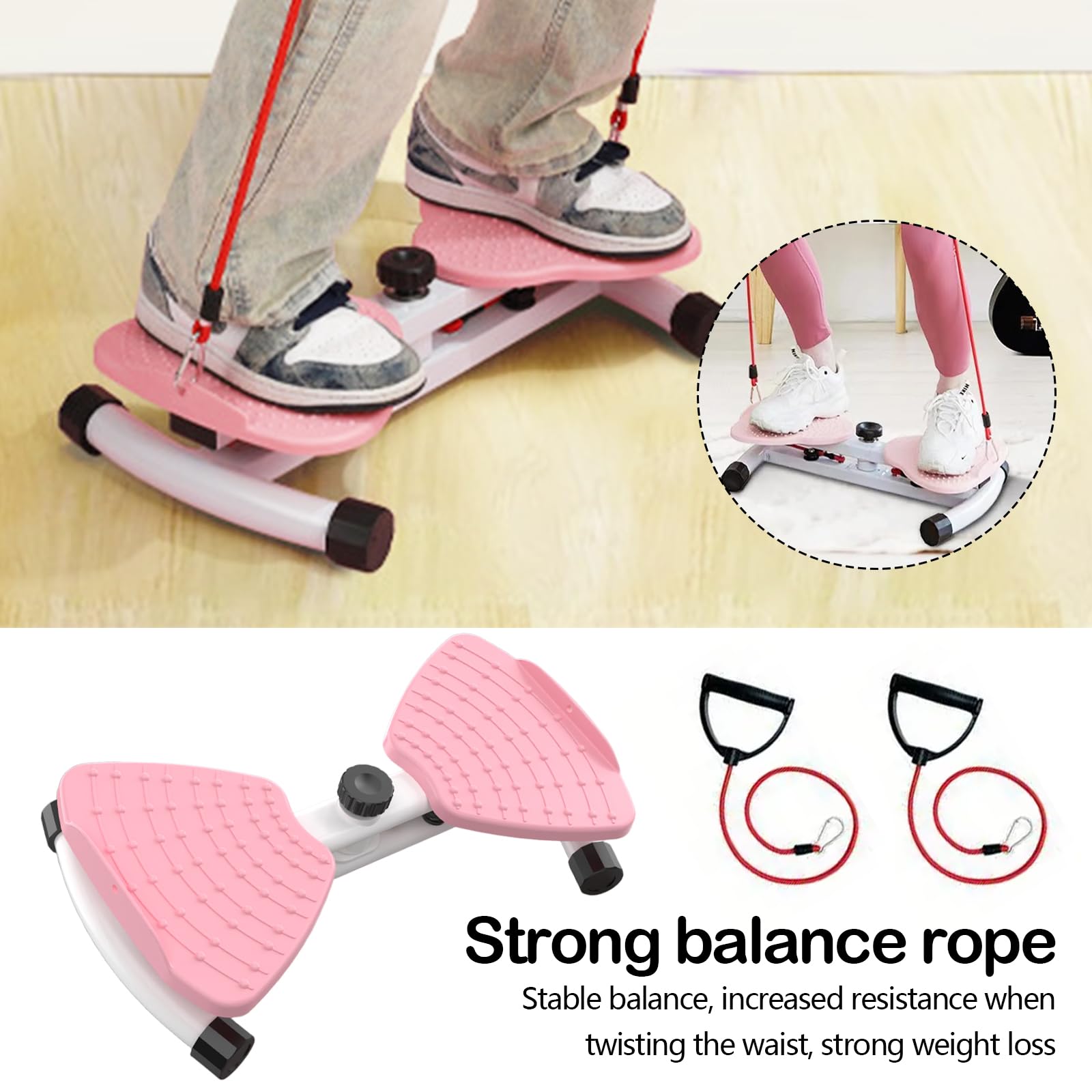 Waist Trainer, Tavola Per Torsione Vita Allenamento Muscoli Addominali Allenatore Tavola Per Pilates Fitness Per Torsione Vita Con Coulisse Per Donne Con Fasce Resistenza Massaggio Plantare