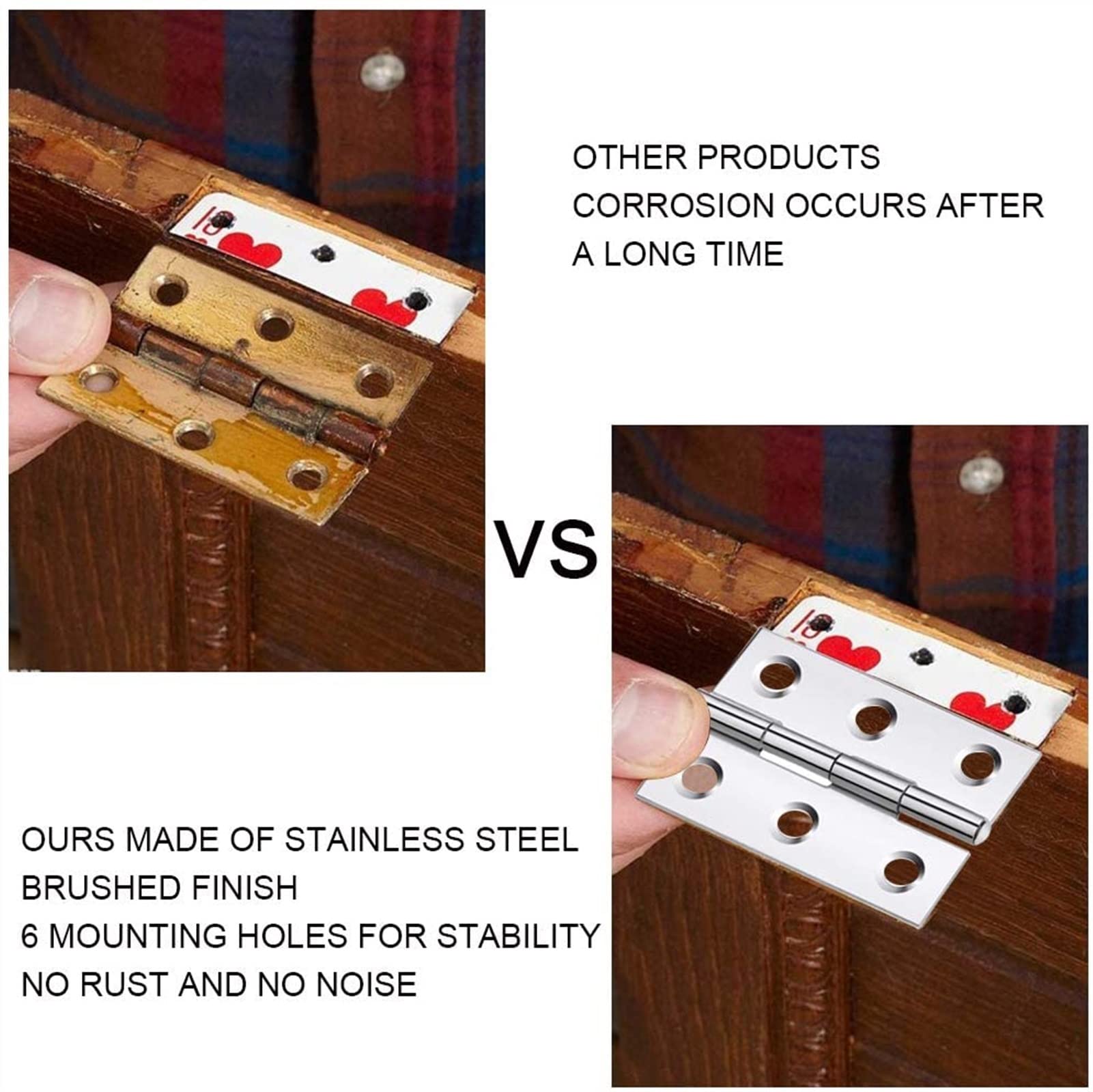 Scharniere, 16 Stück kleine Schranktür-Scharniere aus Edelstahl, Mini-Scharnier