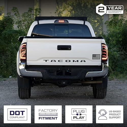 Miniatura 4 de Form Lighting Luces traseras LED secuenciales compatibles con Toyota, Tacoma 2016-2023, rojo (par)