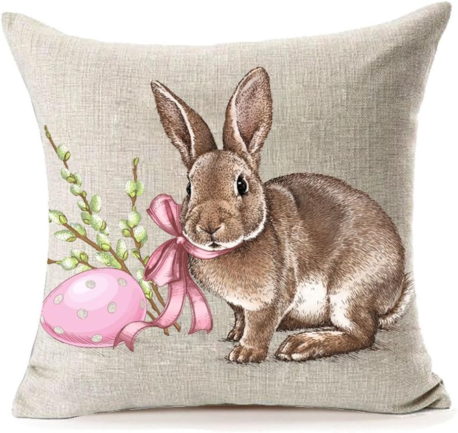 bunny throw pillow