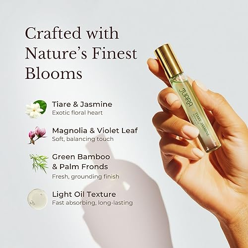 Miniatura 4 de Juara - Aceite de perfume Tiare Jasmine  Roll-on  Fragancia floral para mujer  Ingredientes naturales  Lujo de larga duración  Sin alcohol  Sin