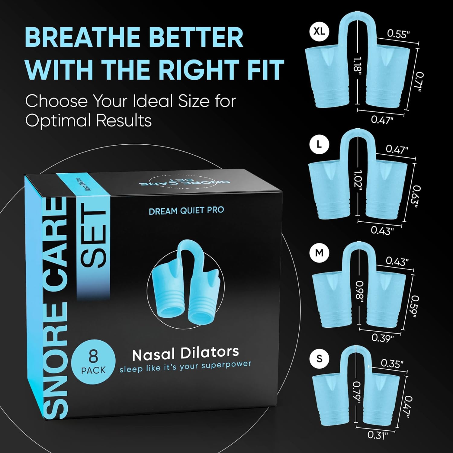 Nasal Dilators - Nose Clips to Reduce Snoring & Better Sleep – Comfortable Silicone Snore Stopper – Less Snoring Nose Vents – 8 Pack - Image 5