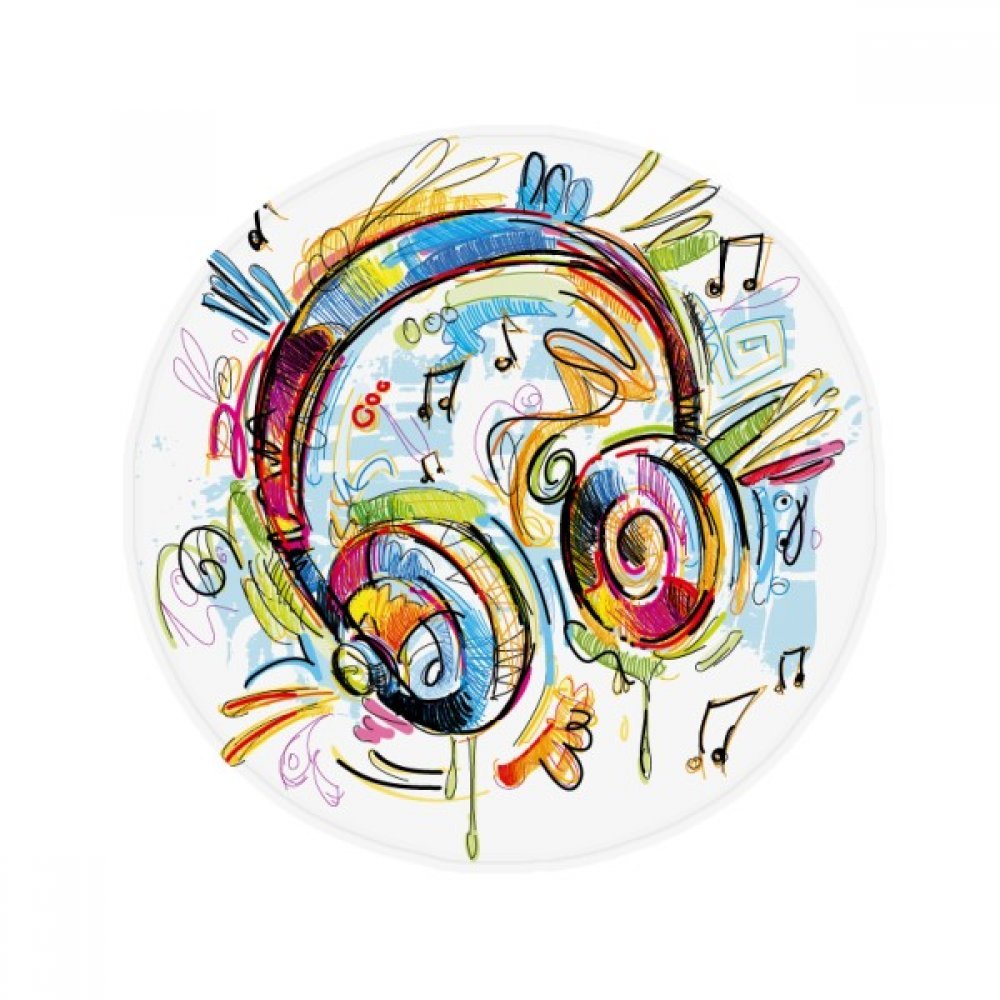 Tapis de cuisine rond musique coloré idéal pour égayer votre intérieur