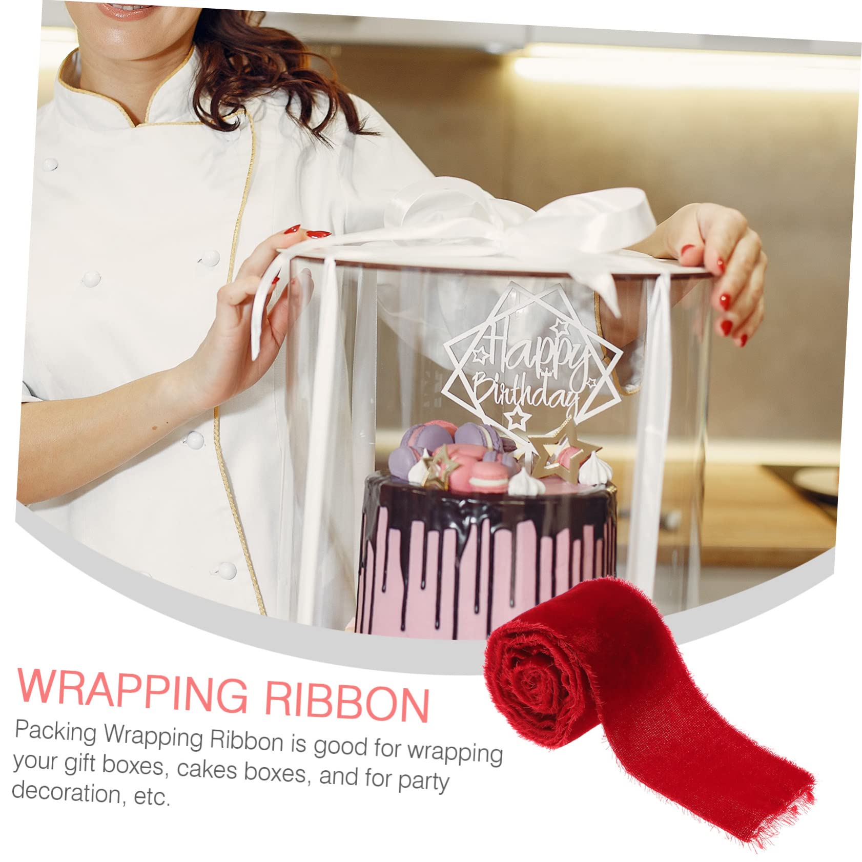 Abaodam 9rollen Handgerissene Samtbänder Dekorative Hochzeitsbänder Für Diy Partydekoration Pro Festliche Atmosphäre Für Hochzeiten Feiern