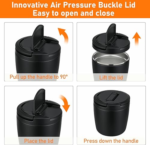 Miniatura 4 de Recipientes térmicos de almuerzo de 40 onzas para adultos, termo de sopa para comida caliente, boca ancha a prueba de fugas, acero inoxidable al