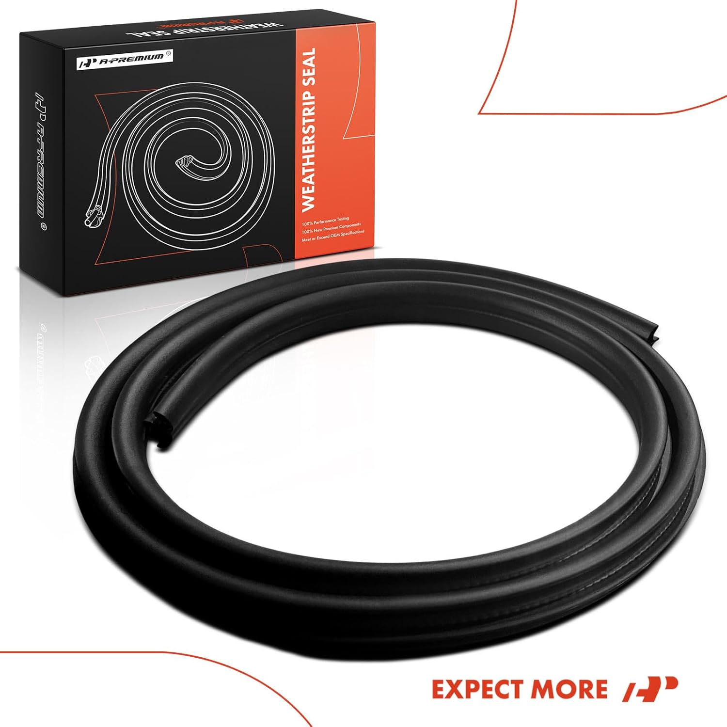 A-Premium Rear Left or Right Car Door Weather Stripping Seal Strips Compatible with Ford Focus 2012-2018, Replace CV6Z5825324A