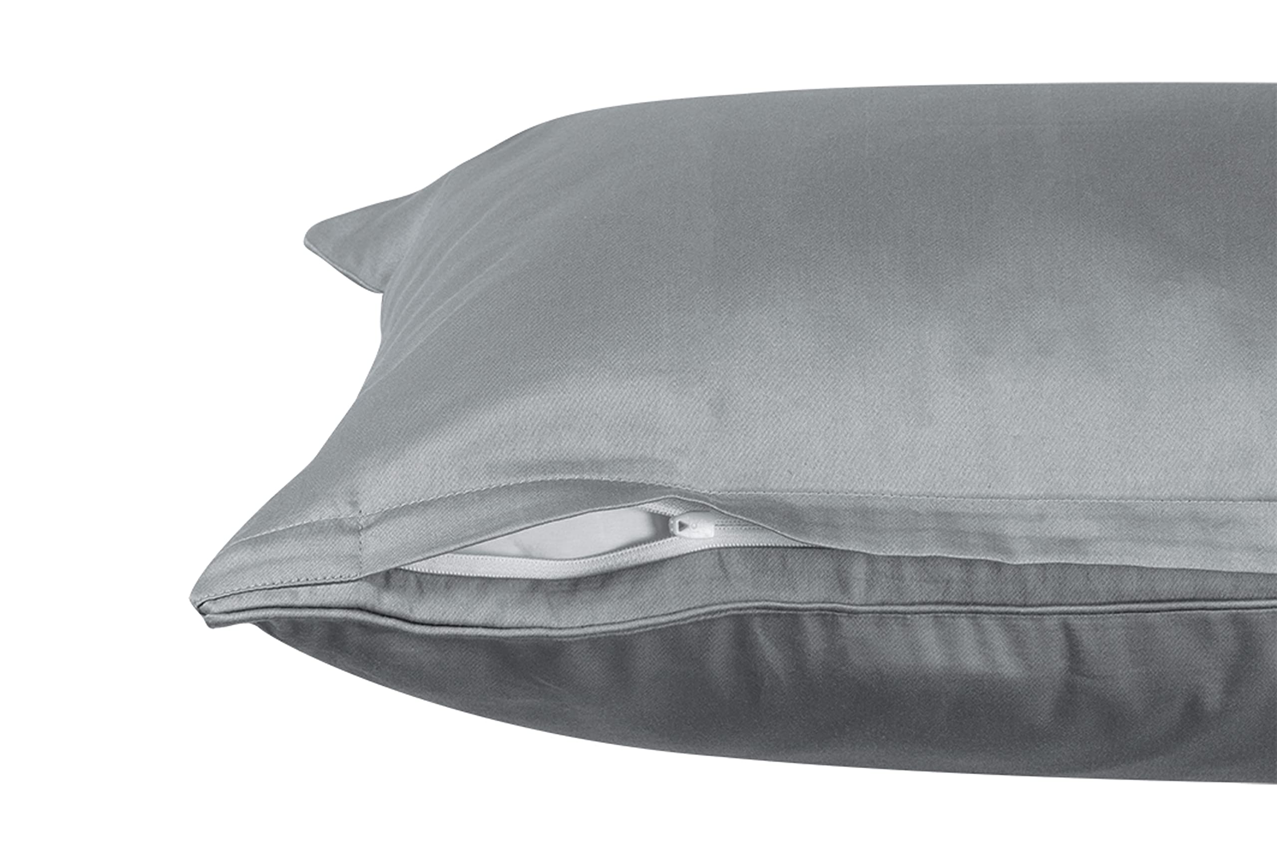 Ropa de cama Pure 135 x 200 gris – Ropa de cama de algodón – Juego de ropa de cama con funda de almohada de 2 piezas – Funda de almohada de 80 x