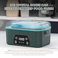 Vista 4 de Cordless Heated Lunch Box, Smart Timer Automatic Heating Food Warmer for Adults, 5.5-Cup Portable Electric Lunch Container with Handheld Insulated
