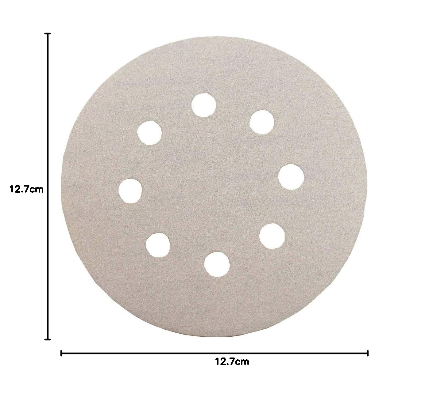 Makita 794522-7-50 5-calowy 240-Grit Hook and Loop tarcza ścierna, 50 w opakowaniu, beżowy
