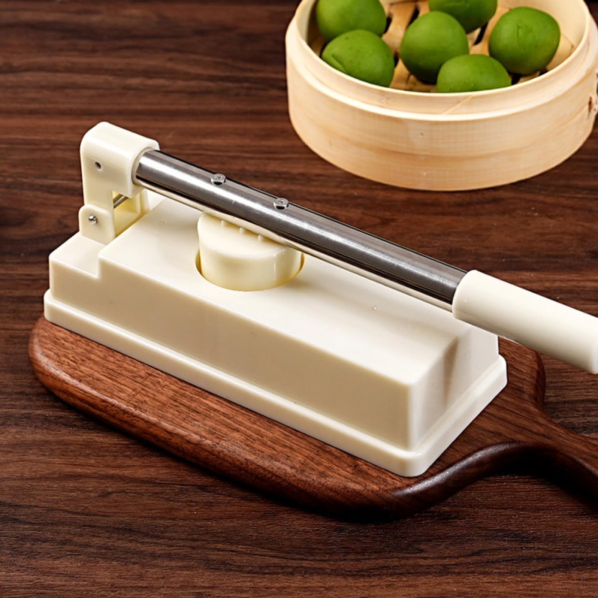 Housoutil Stampo per Pasta Fatta a Mano Multifunzione in Abs e Acciaio Inox per Ravioli e Dumpling, Design Innovativo e Colore Bianco per Uso in Cucina Domestica