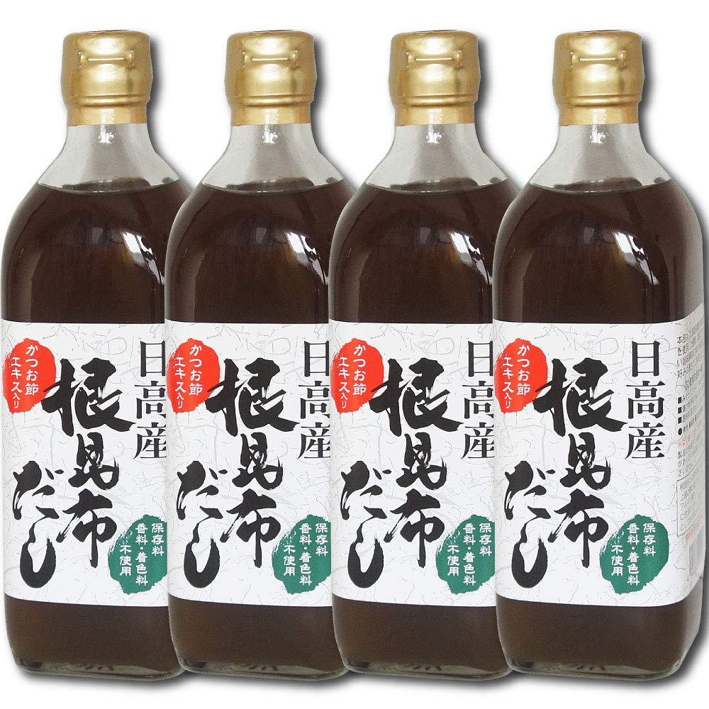 Amazon.co.jp: 日高産 根昆布だし 500ml×4本 お手軽・旨い・本格派 ね