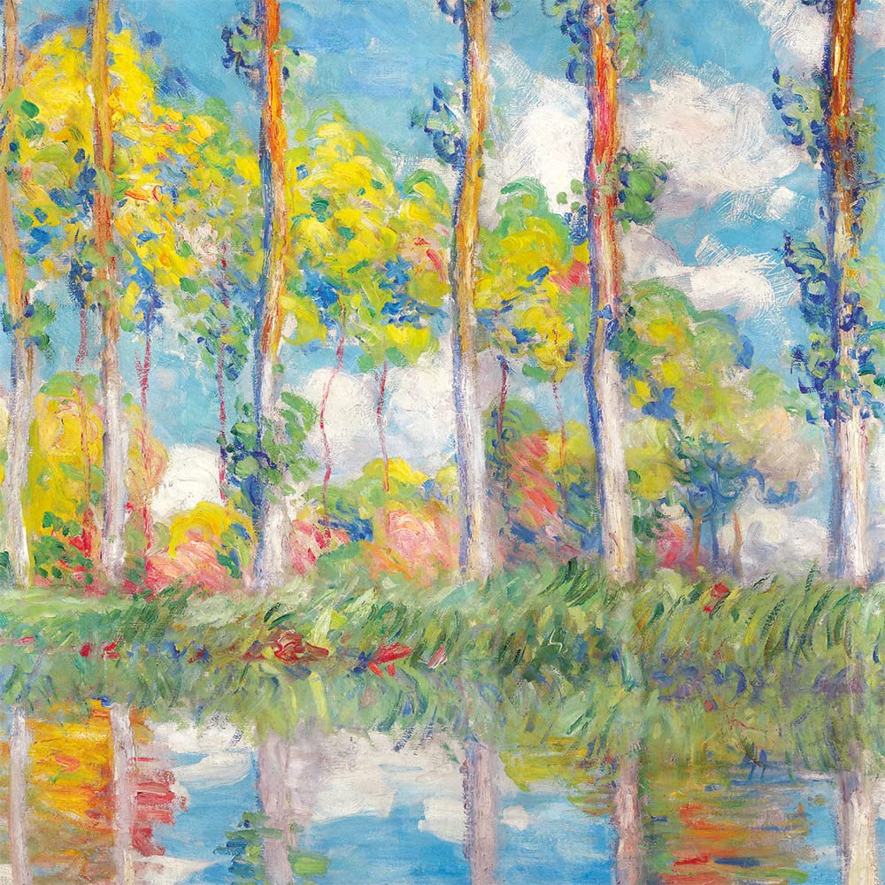 Museums & Galleries Claude Monet Reflections Pack of 8 Square Art Greeting Cards with White Envelopes, yellow|green|blue|grey - Image 2