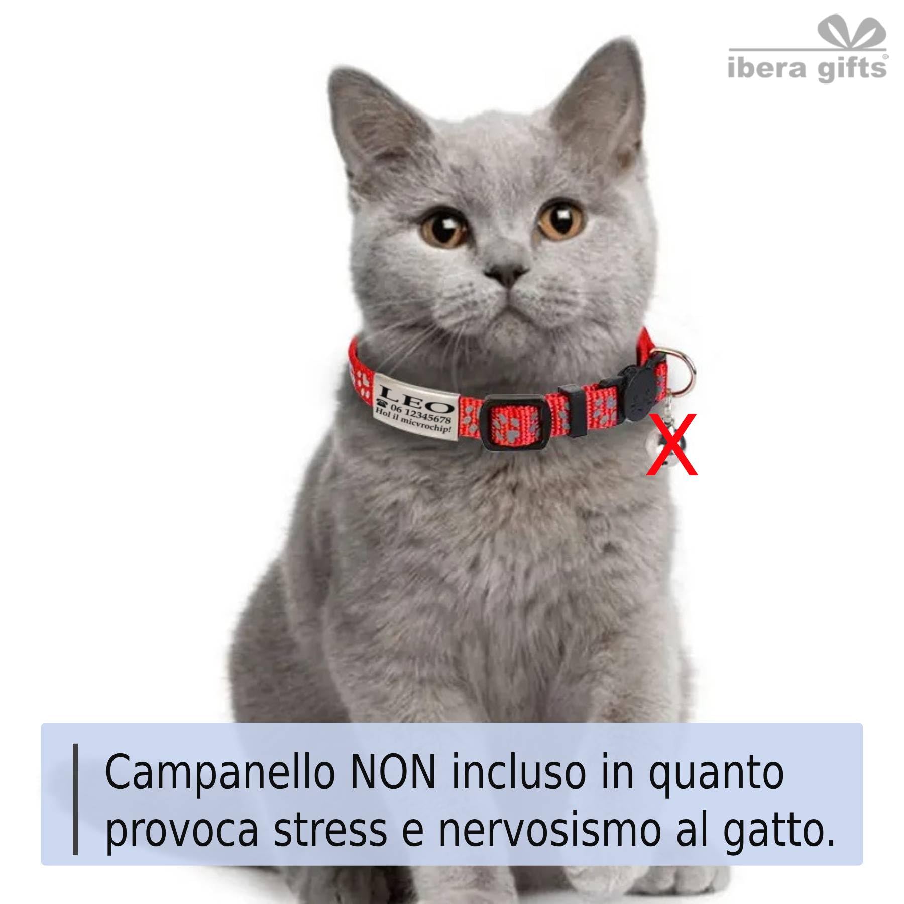 Collare Gatto Personalizzato Antistrangolamento e Riflettente, Regolabile, con Targhetta Incisa, Sicuro e Confortevole per Tutti i Gatti (Azzurro)