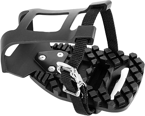 Venzo Clips para dedos de bicicleta para bicicleta, adaptadores de pedal de bicicleta de ejercicio para interiores, compatible con pedal de