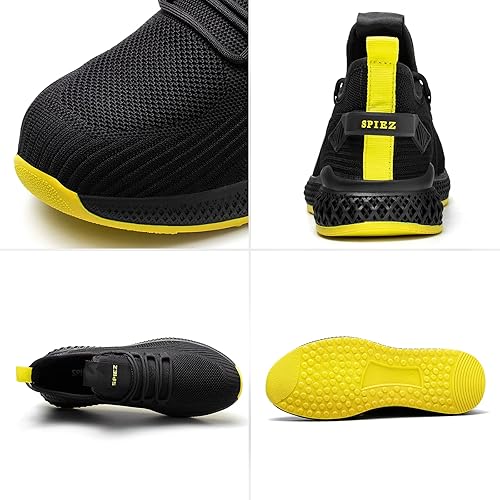 Miniatura 4 de SPIEZ Unisex Safety Shoes with Composite Toe Cap, Puncture Proof Lightweight Work Shoes for Men and Women, Slip on Fashion Sneakers for Work and