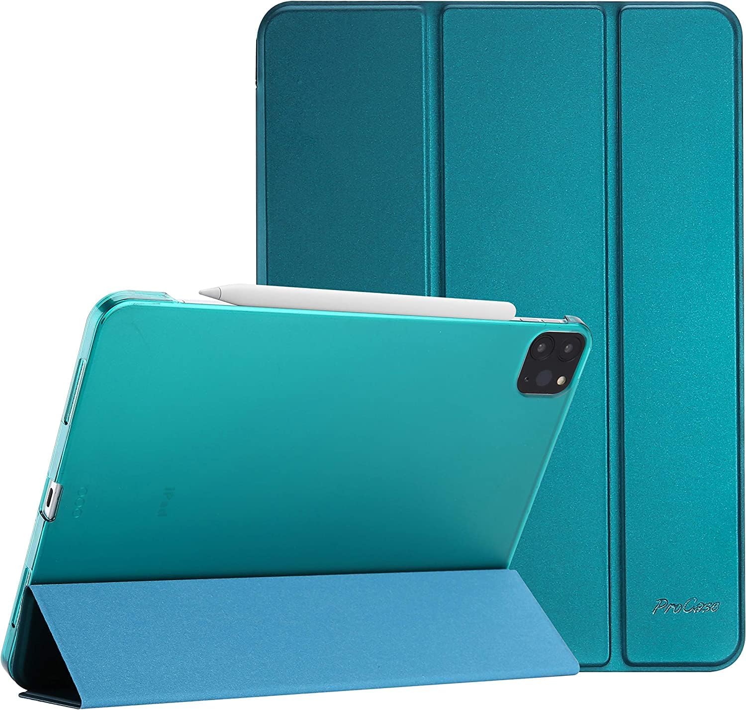 ProCase Smart Case for iPad Pro 12.9 2022/2021/2020/2018, Slim Stand Hard Back Shell Smart Cover for iPad Pro 12.9" 6th Gen/5th Gen/4th Gen/3rd Gen -Emerald