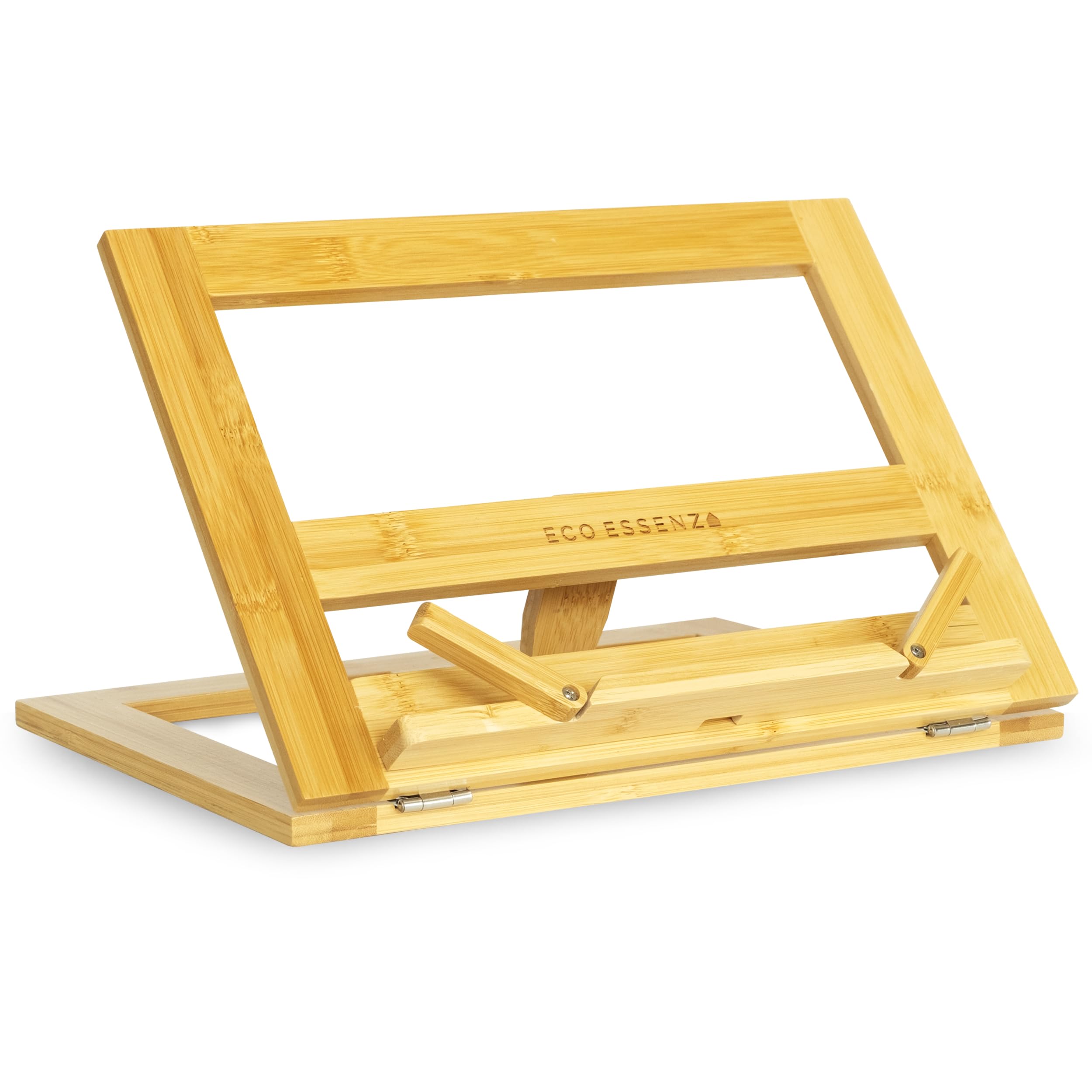 ECOESSENZA atril para libros - soporte libros de bambu para estudiar y lectura - soporte sobremesa libro, tablet y partituras