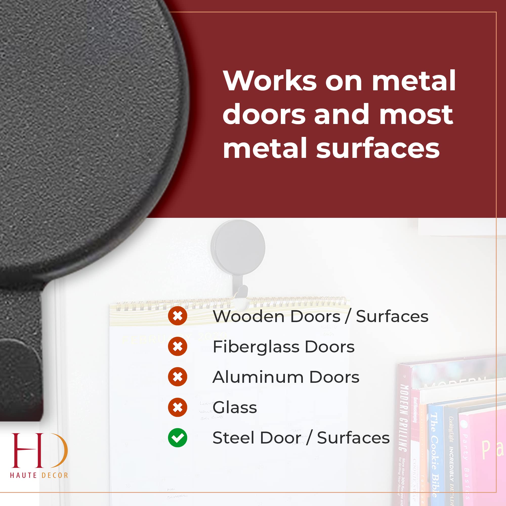 Attract Magnetic Hanger, 1 Pack - Silver - Haute Decor - View #3