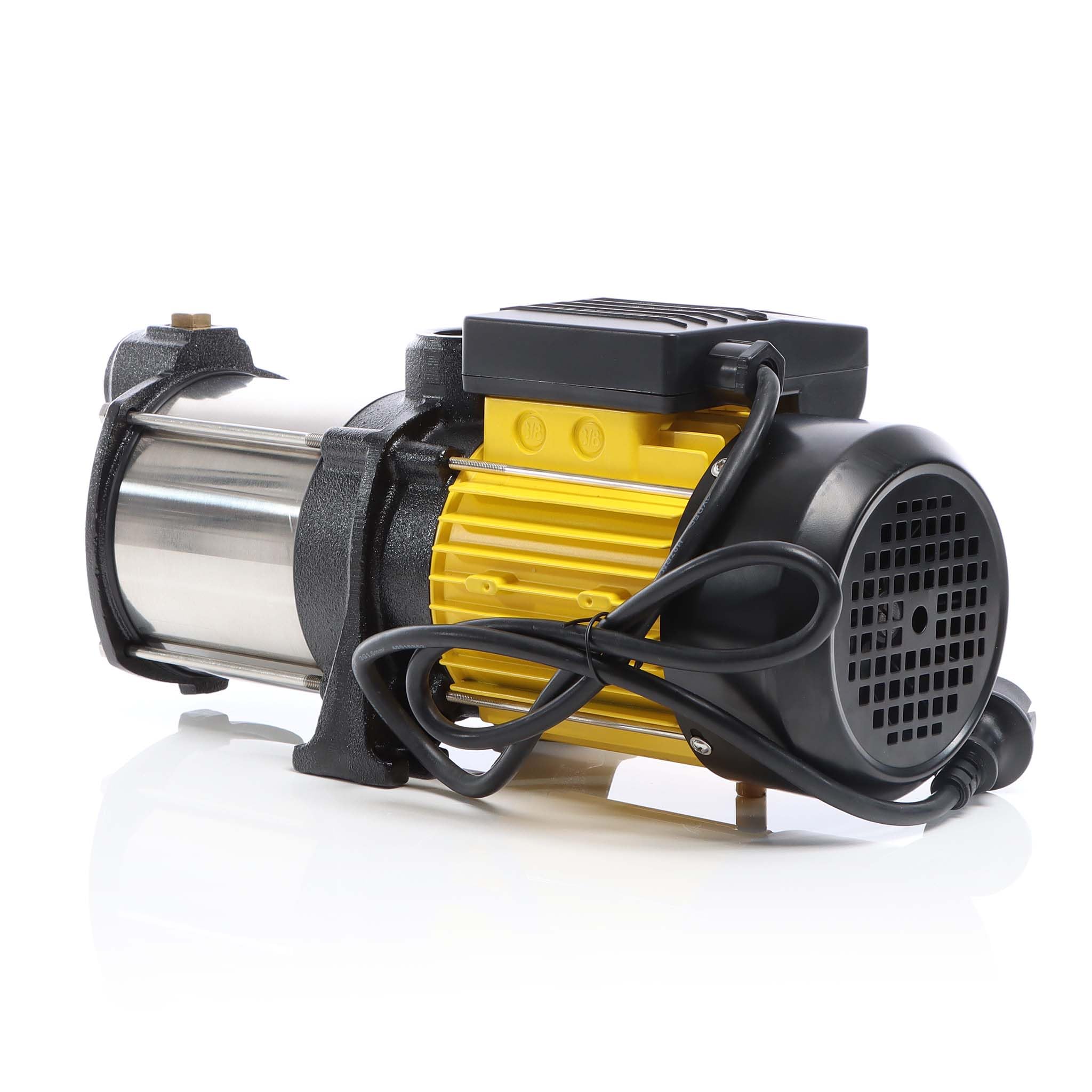 Wiltec Mehrstufige Kreiselpumpe 6600l/h 900W Förderhöhe 55m, Ansaughöhe 9m, 2850U/min, Wasserpumpe für Hauswasserwerke, Haus und Garten