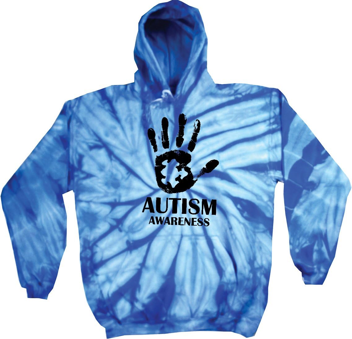 Buy Cool Shirts Autism Awareness Hand Tie Dye Hoodie