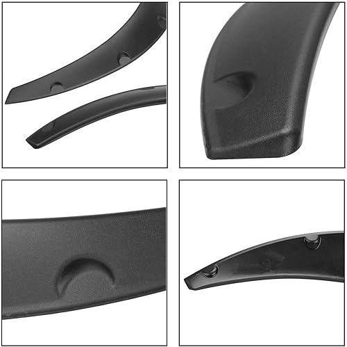 Miniatura 5 de SUPERFASTRACING 0.157x 33.268 in 30.709 in universal guardabarros guardabarros flexible durable poliuretano auto kit de carrocería negro