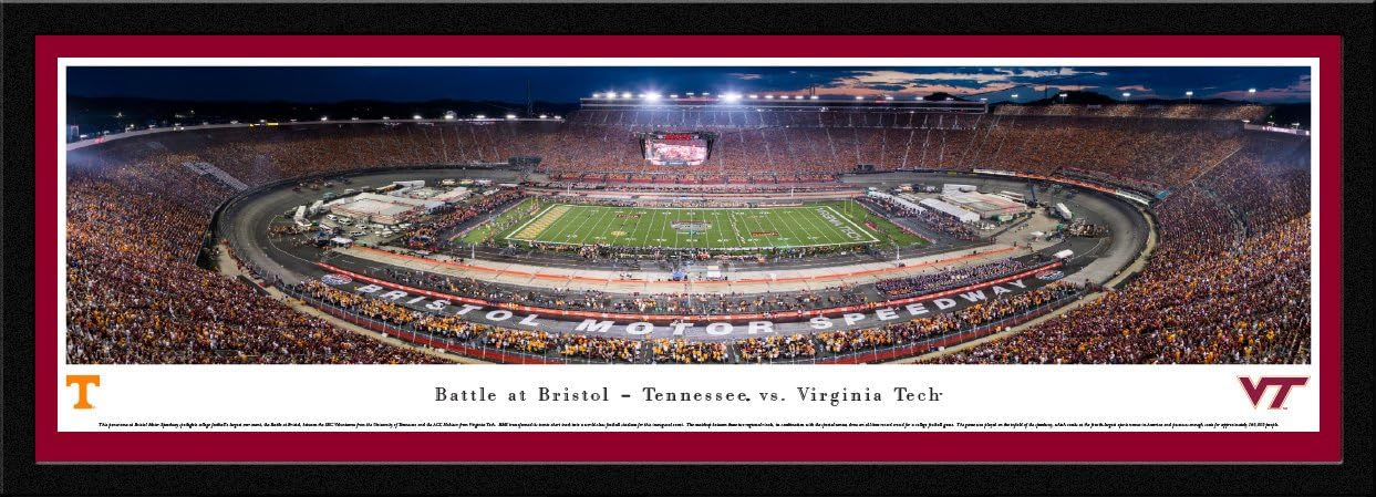 Battle at Bristol - TN vs VT Football - Blakeway Panoramas College Sports Posters