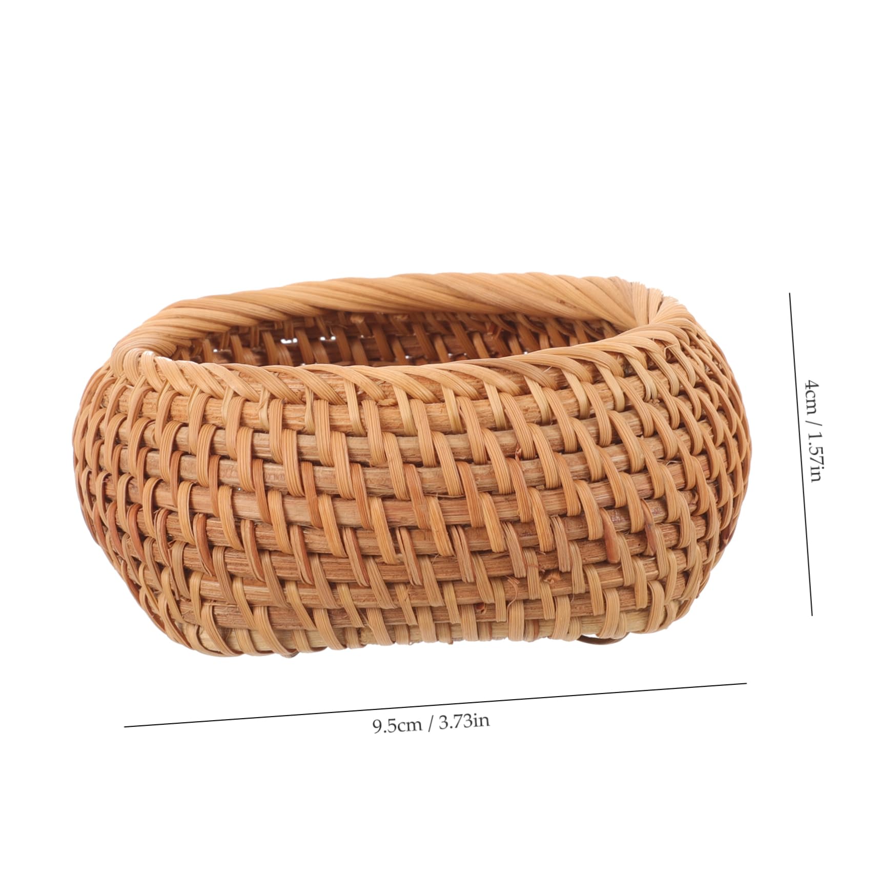 CONGARTENO Rattan Storage Basket Multi Functional Tray for Organizing Snacks Jewelry and Game Elegant Rattan Weaving Design for Home Office and Events