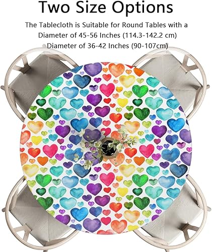 Vista 262 de cfpolar Mantel redondo ajustable de verano, hojas de palma tropical, borde elástico, mantel redondo lavable para uso en interiores y exteriores, se