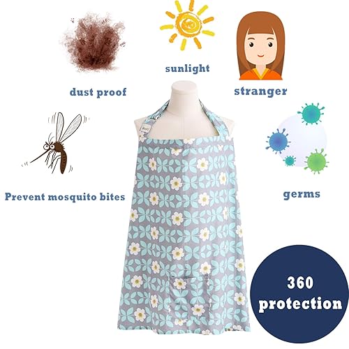 Miniatura 3 de Cubierta de lactancia para bebé, cubierta de alimentación infantil, cubierta de lactancia transpirable, cubierta de lactancia materna, 100% algodón