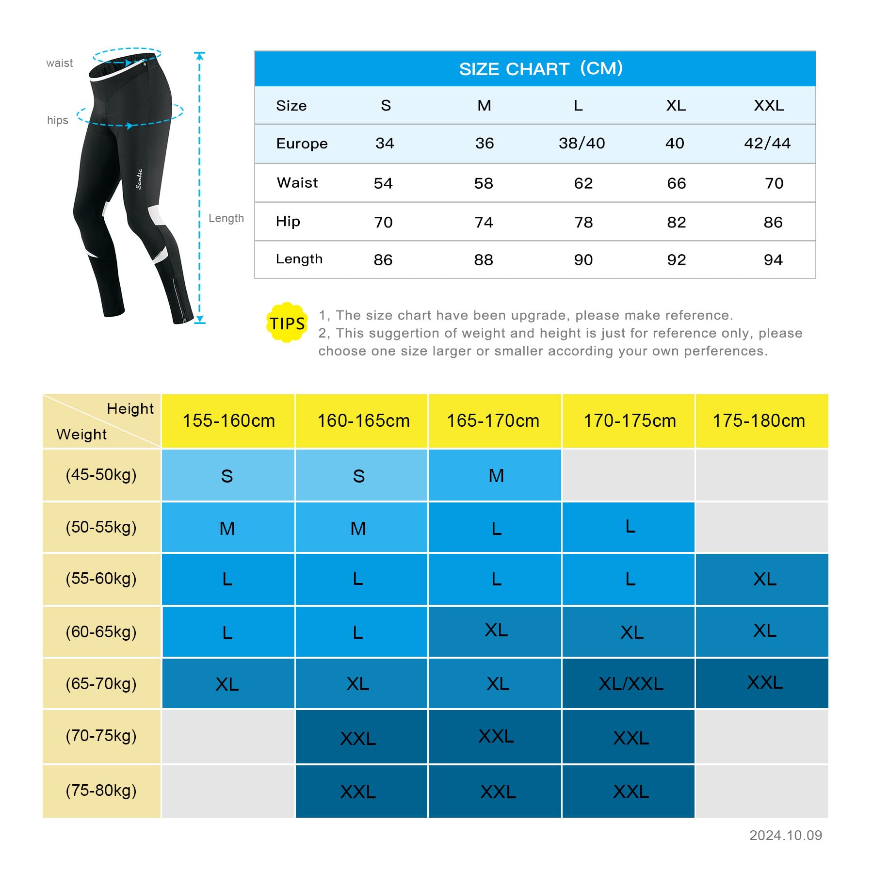 Santic Pantalon Cycliste Femme Hiver Longues Pantalon Velo Pantalon Cyclisme Rembourré Polaire Fleece Leggings de Vélo Collants de Cyclisme VTT Respirant