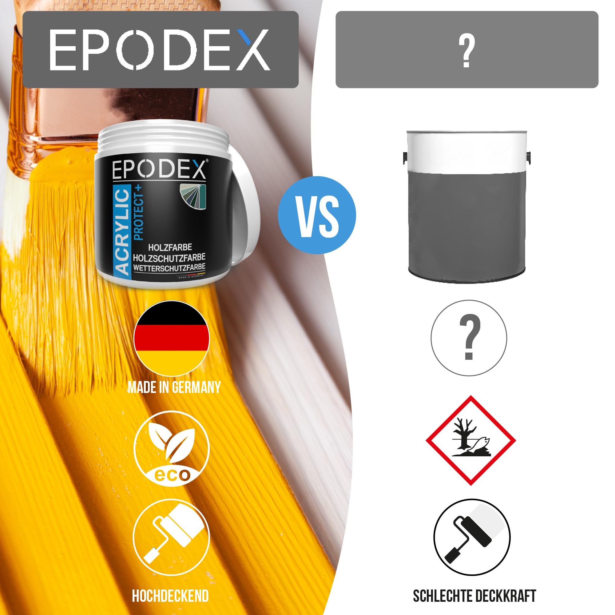 EPODEX ACRYLIC PROTECT+ Wetterschutzfarbe - Schwedenrot