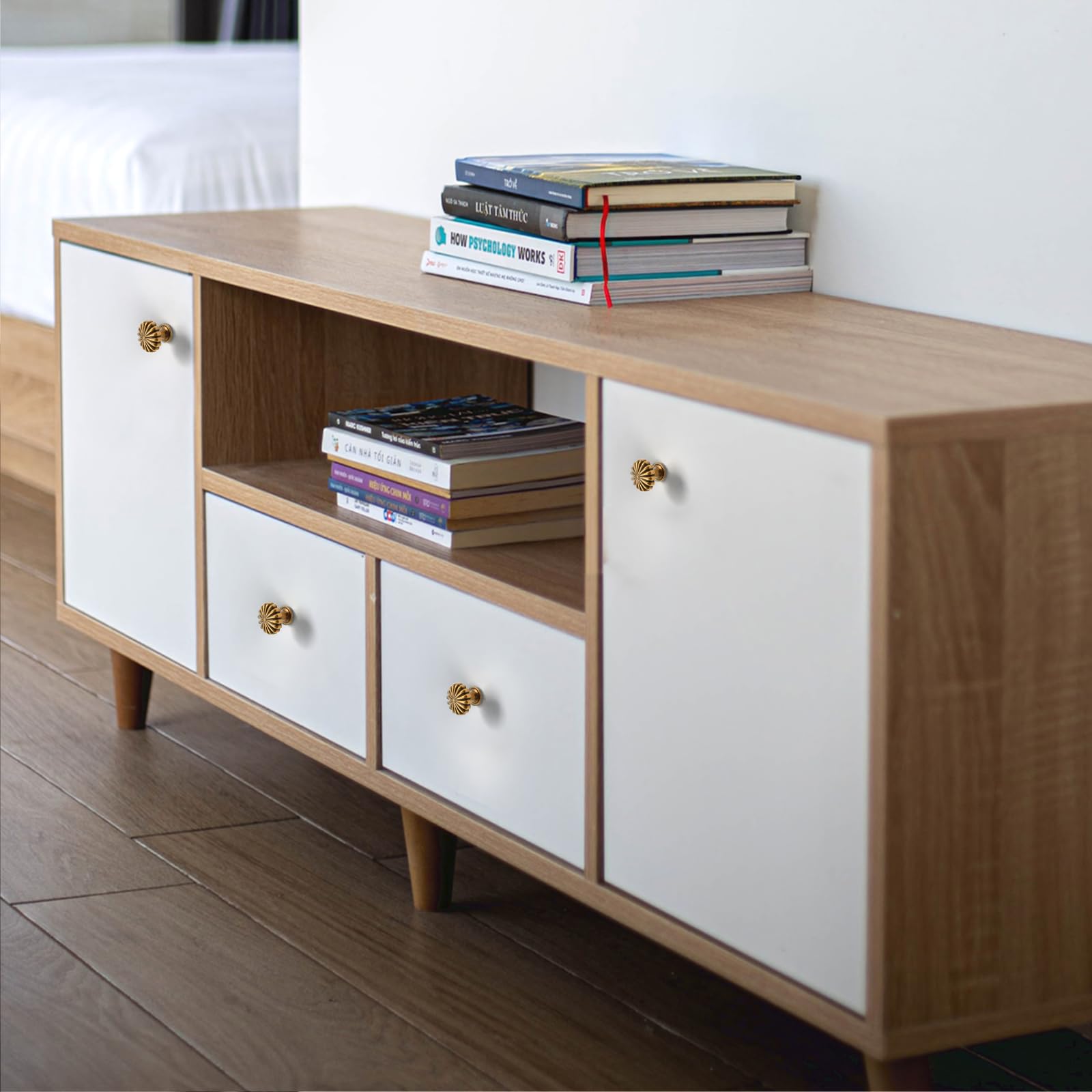 9BUILD Paquete de 10 pomos de latón antiguo de 1.2 pulgadas, pomos de gabinete de cocina, pomos redondos de tocador vintage, pomos de cocina para armarios, pomos retro para armarios y cajones