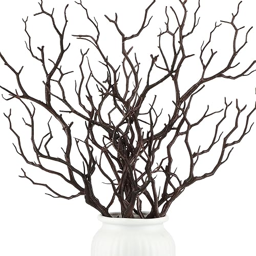 Geosar Ramas pequeñas de Manzanita de 13.8 pulgadas, ramas artificiales de plástico, ramas de árbol en forma de cuerno, ramas decorativas para el