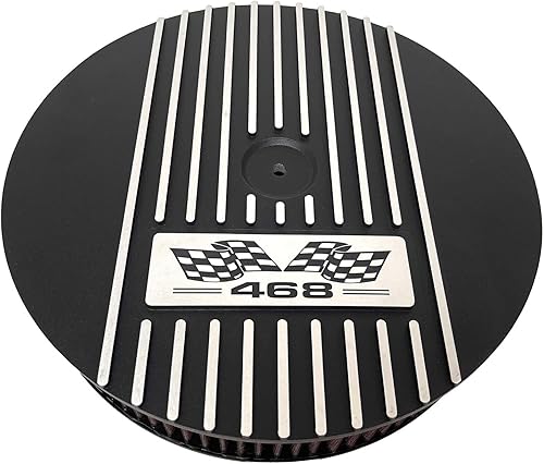 Miniatura 2 de Kit de filtro de aire redondo Big Block Chevy 468-13" - Negro - Ansen USA