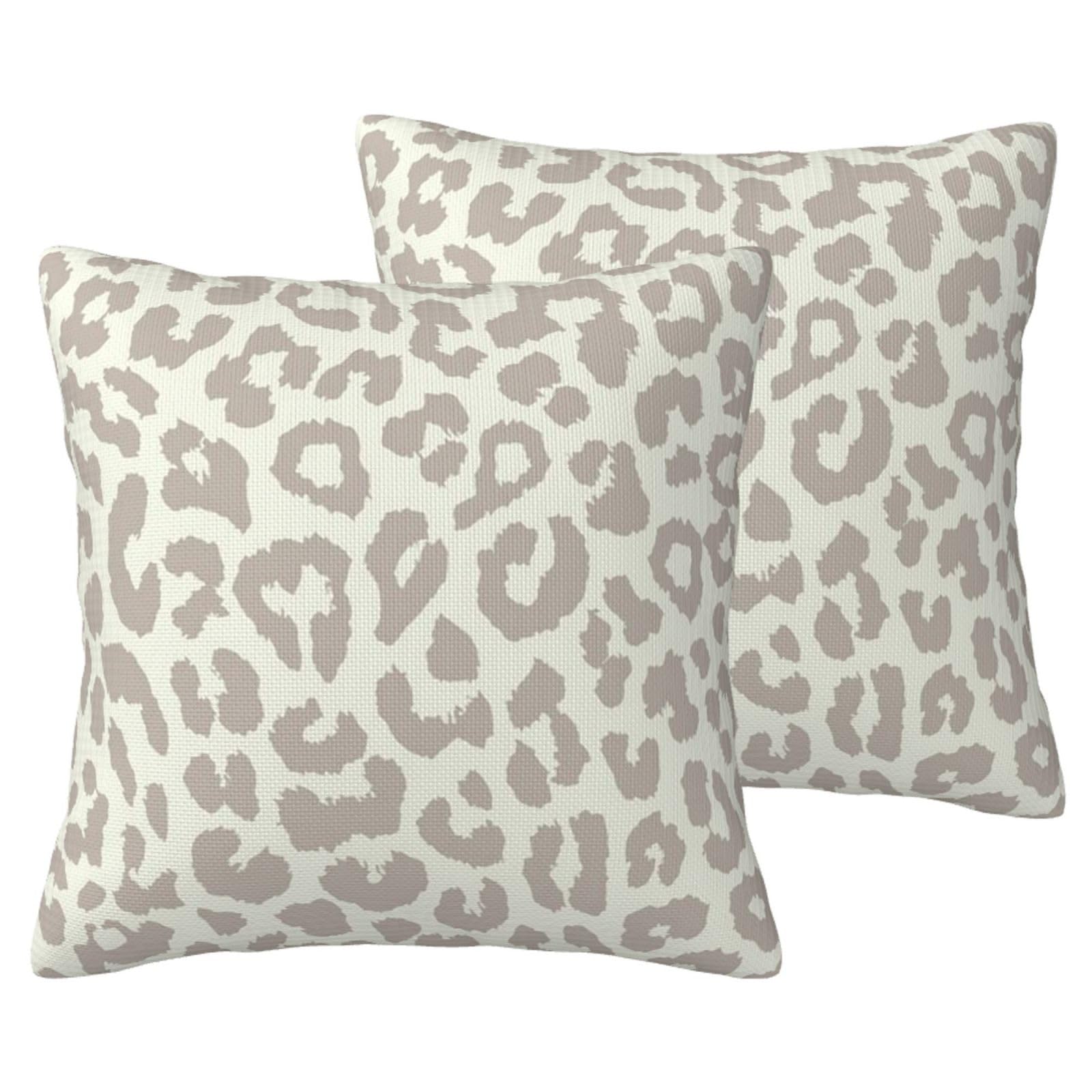 Housses de coussin léopard marron imitation lin résistantes pour protéger et embellir vos coussins