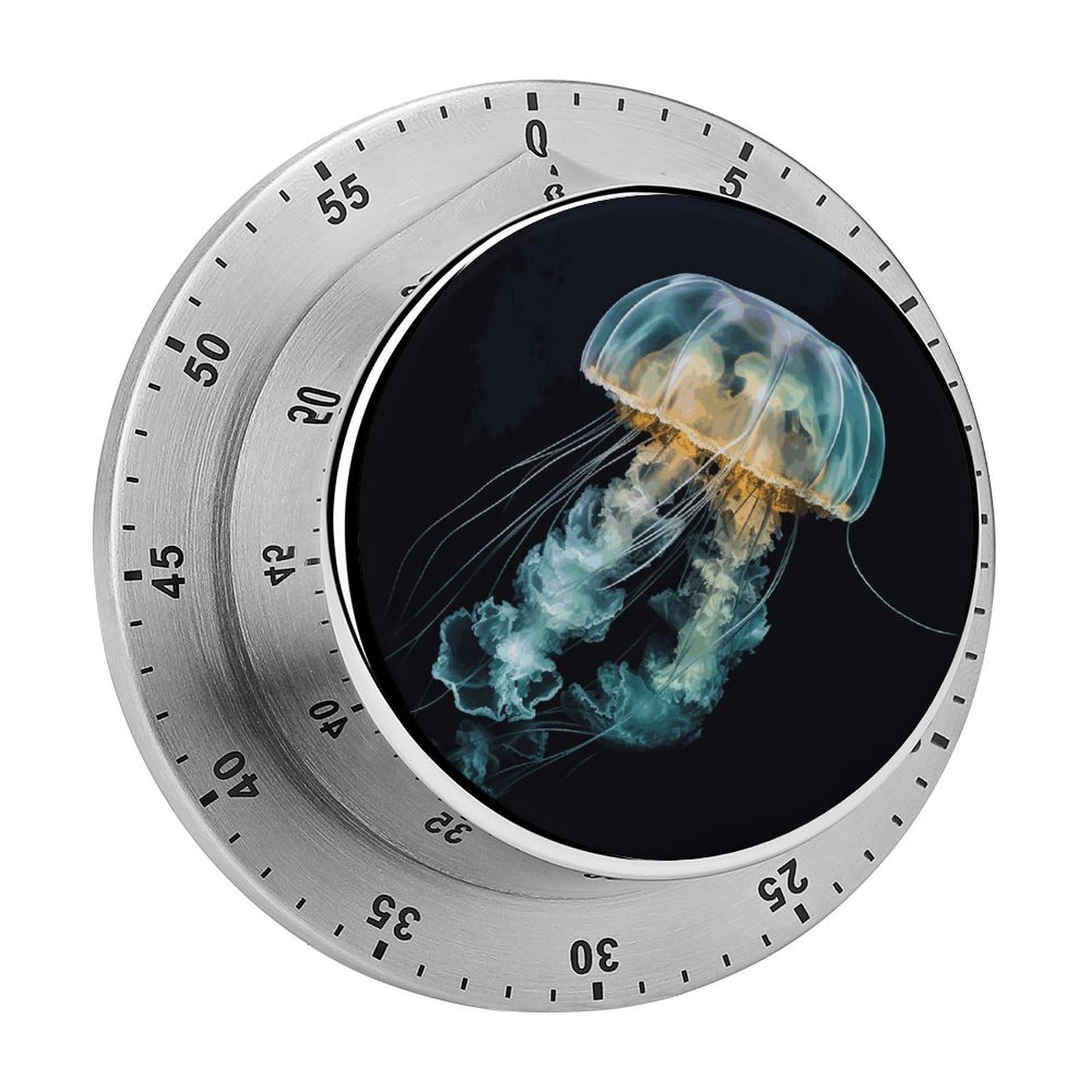 Jellyfish Manual Countdown Timer with Magnetic Base Visual Mechanical Timer for Classroom Home Study and Cooking
