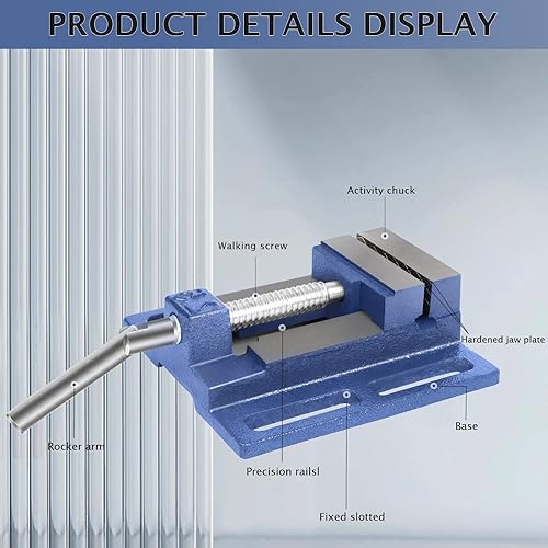 Miniatura 3 de Tornillo de máquina de 2.5 abrazaderas de alta resistencia de precisión 2.5 ancho de mandíbula Banco de trabajo de tornillo CNC para carpintería