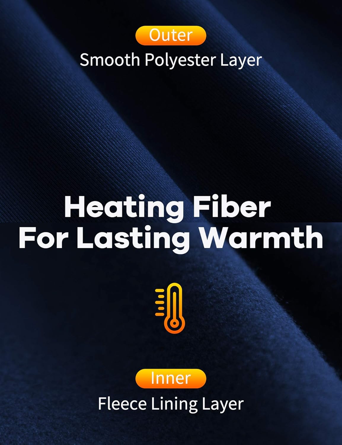 MANCYFIT Mens Thermal Shirts Fleece Lined Top Long Sleeve Base Layer Pullover - Image 3