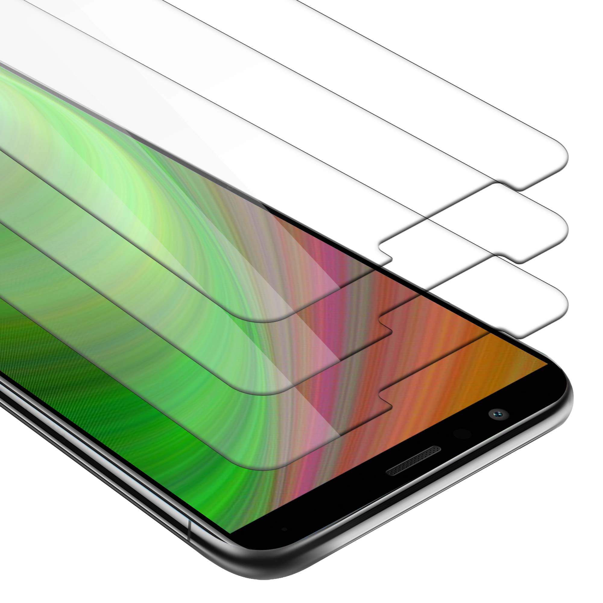 Cadorabo 3x Vetro Temperato Per Honor 7X – Trasparente, 9H, Compatibile 3D Touch - 2