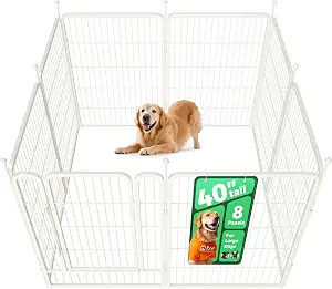 FXW Rollick Dog Playpen, Indoor, Yard & RV Camping, 40" H, 8 Panels